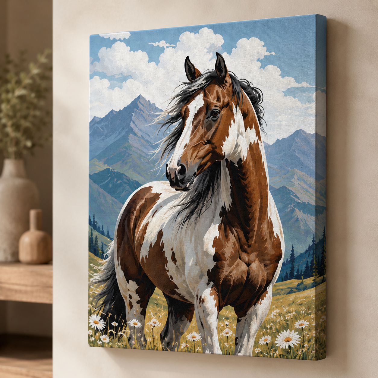 Custom Photo Horse Wall Art Canvas | Personalized Horse Photo Canvas | Gift For Horse Lovers