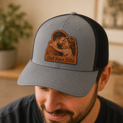 Personalized Dad Since Gift Trucker Hat | Custom Dad Photo Hat | Father's Day Gift | Gift For Dad | Dad Gifts TOM99