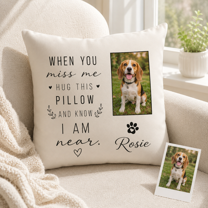 Custom Photo Dog Memories Pillow | Gift For Dog Lovers | Personalized Dog Decor TOM99