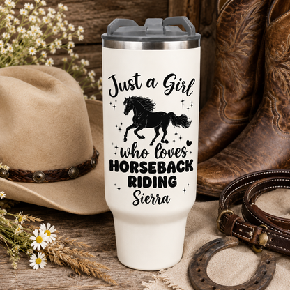 Custom Photo Girl Horse 30oz Tumbler | Gift For Horse Lovers | Pet Lover Gifts