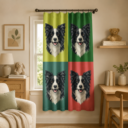 Custom Photo Dog Face Window Curtain | Gift For Dog Lovers