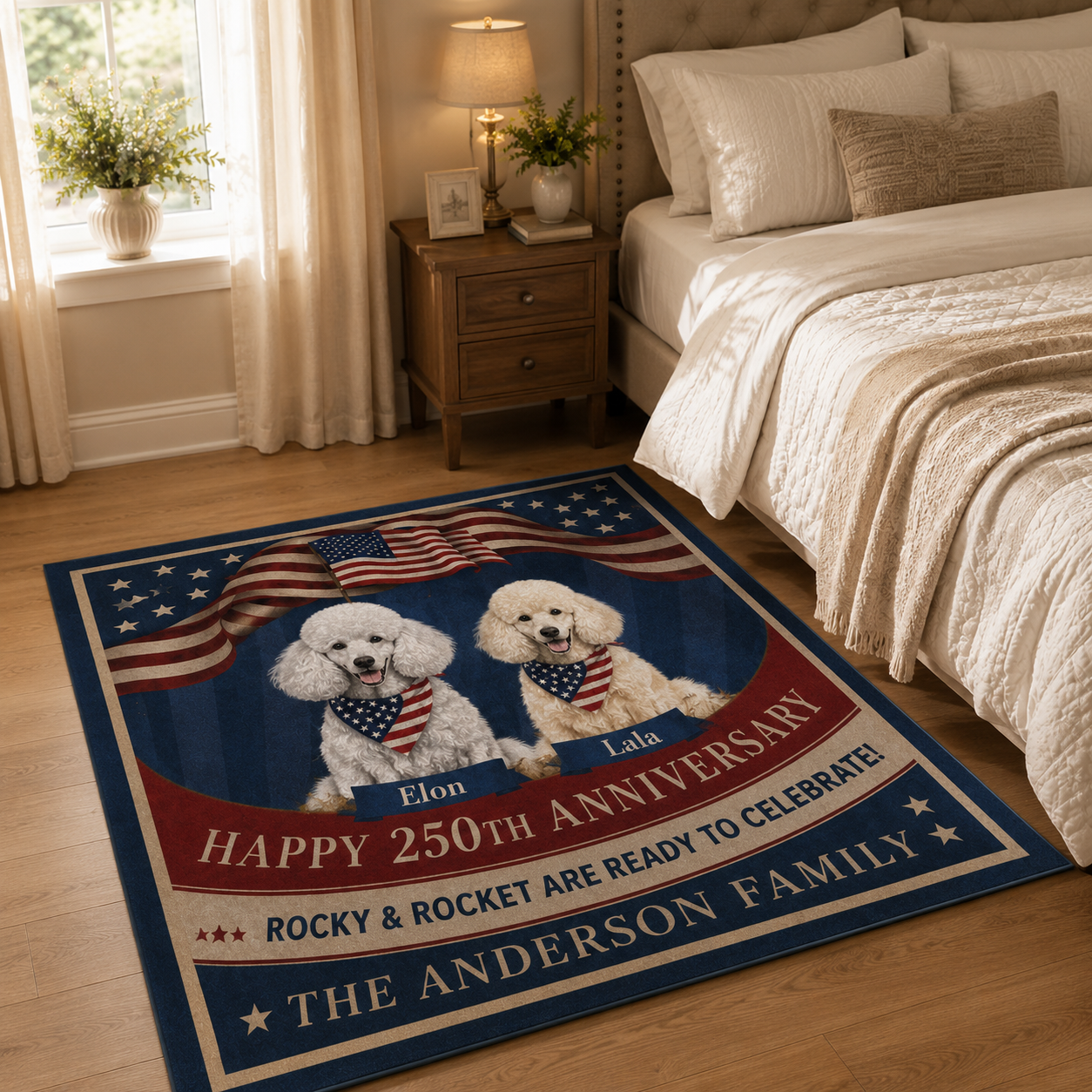 Custom Photo Dog Area Rug | Gift For Dog Lovers