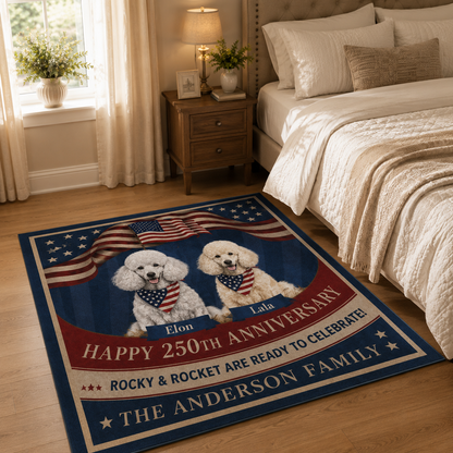 Custom Photo Dog Area Rug | Gift For Dog Lovers