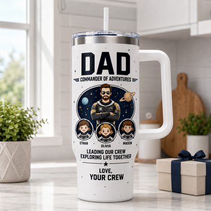 Custom Dad 40oz Tumbler, Personalized Dad Tumbler, Father’s Day Gift TOM99
