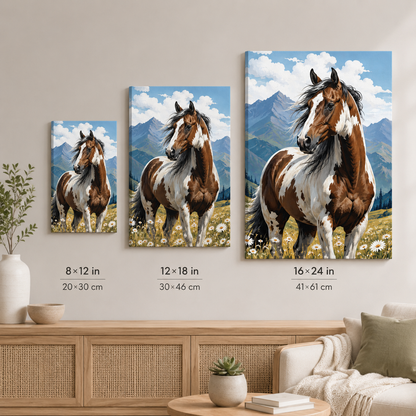 Custom Photo Horse Wall Art Canvas | Personalized Horse Photo Canvas | Gift For Horse Lovers