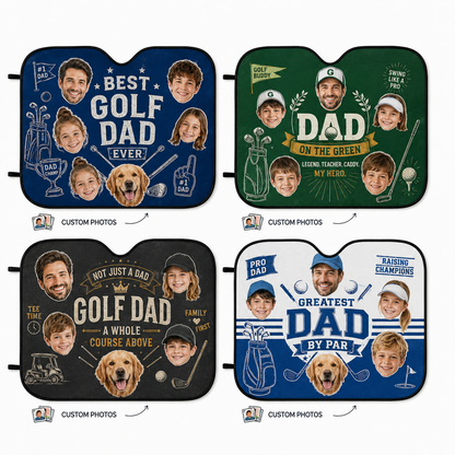 Personalized Great Dad Car Windshield Sun Shade, Custom Car Sun Shade for Dad, Gift For Dad TOM99