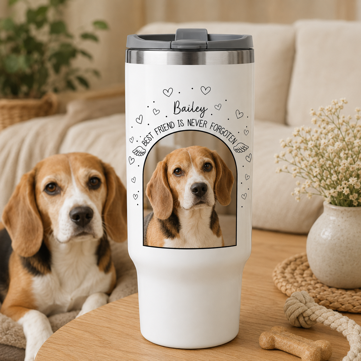 Custom Photo Dog Best Friend 30oz Tumbler | Gift For Dog Lovers | Pet Lover Gifts TOM99