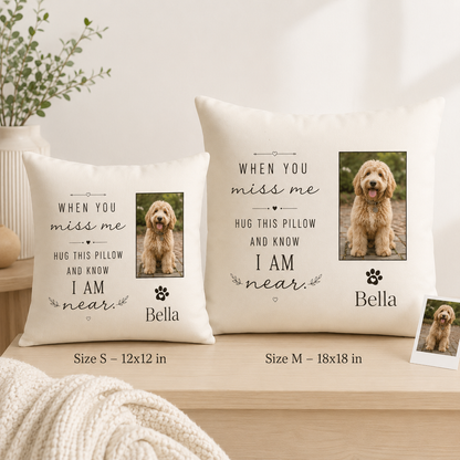 Custom Photo Dog Memories Pillow | Gift For Dog Lovers | Personalized Dog Decor TOM99