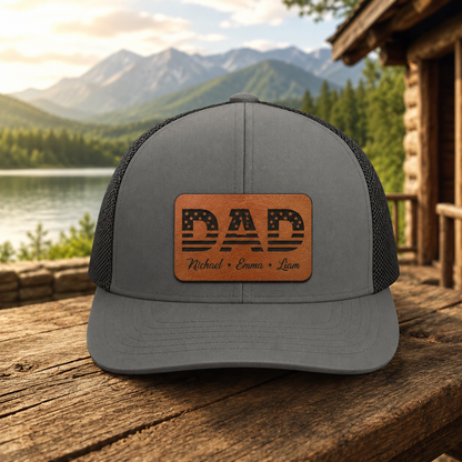 Personalized US Dad Trucker Hat | Custom Dad Photo Hat | Father's Day Gift | Gift For Dad | Dad Gifts TOM99