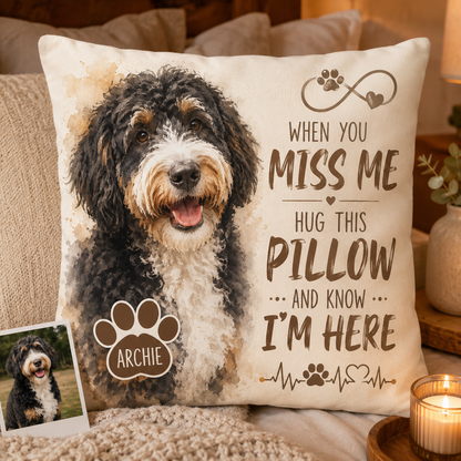 Custom Photo Dog Memories Pillow | Gift For Dog Lovers | Personalized Dog Decor TOM99
