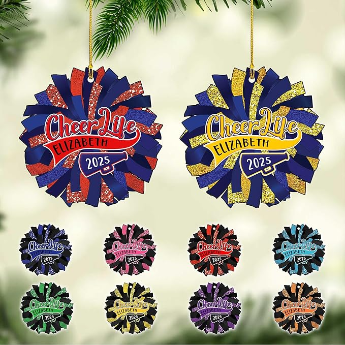 Custom Cheerleaders Cheerlife Christmas Ornament