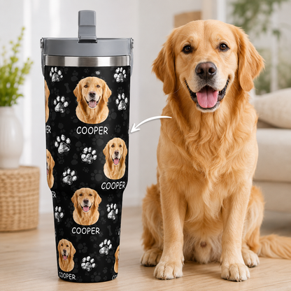 Custom Photo My Dog 30oz Tumbler | Gift For Dog Lovers | Pet Lover Gifts TOM99