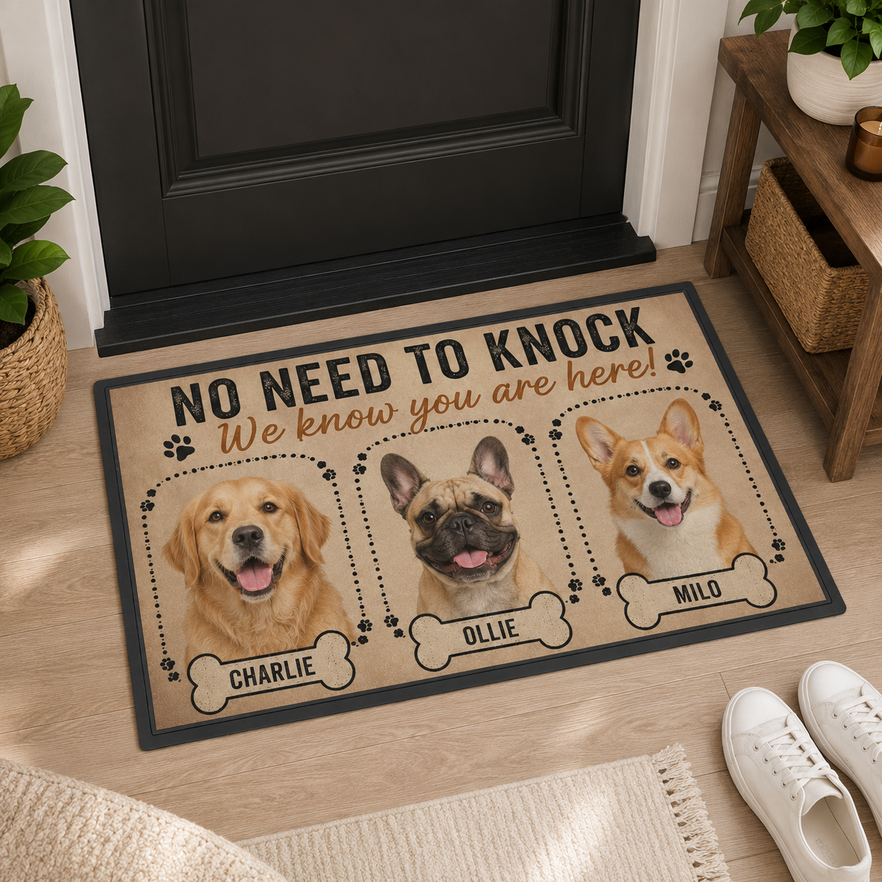 Custom Photo Dog Doormat | Photo Pet Doormat | Gift For Dog Lovers