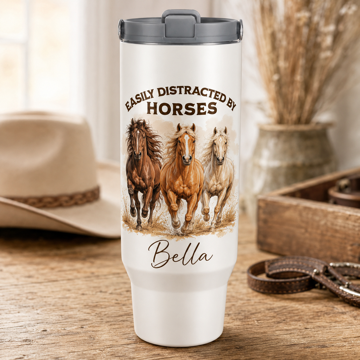 Custom Photo My Horse 30oz Tumbler | Gift For Horse Lovers | Pet Lover Gifts