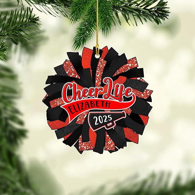 Custom Cheerleaders Cheerlife Christmas Ornament
