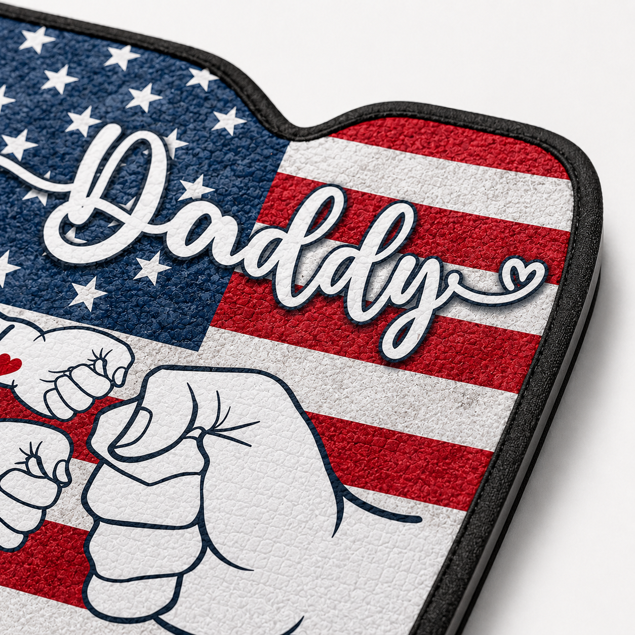 Personalized Daddy Punch Car Windshield Sun Shade, Custom Car Sun Shade for Dad, Gift For Dad TOM99