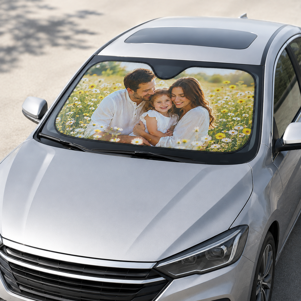 Personalized Dad Car Windshield Sun Shade, Custom Car Sun Shade for Dad, Gift For Dad TOM99