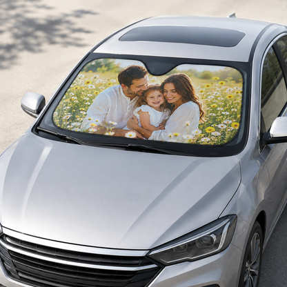 Personalized Dad Car Windshield Sun Shade, Custom Car Sun Shade for Dad, Gift For Dad TOM99