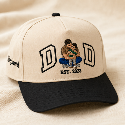 Custom Photo Dad Embroidered Hat, Personalized Cap, Custom Portrait Dad Hat, Father’s Day Gift TOM99
