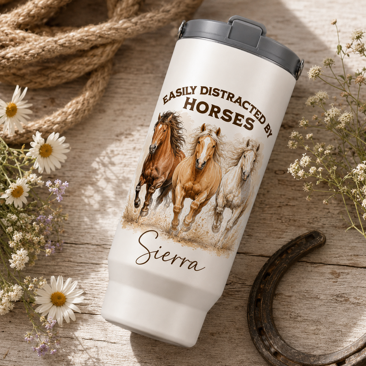 Custom Photo My Horse 30oz Tumbler | Gift For Horse Lovers | Pet Lover Gifts