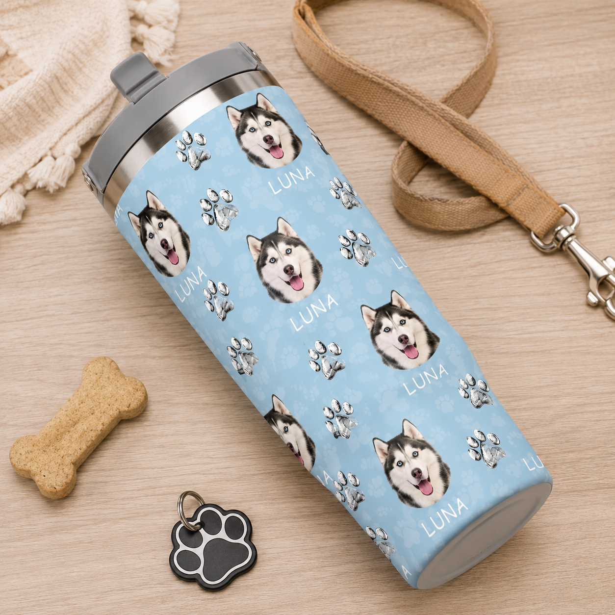Custom Photo My Dog 30oz Tumbler | Gift For Dog Lovers | Pet Lover Gifts TOM99