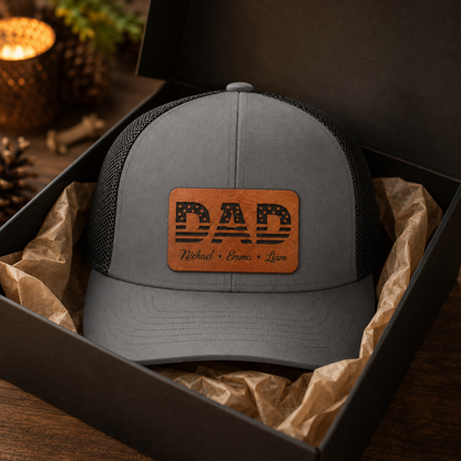 Personalized US Dad Trucker Hat | Custom Dad Photo Hat | Father's Day Gift | Gift For Dad | Dad Gifts TOM99