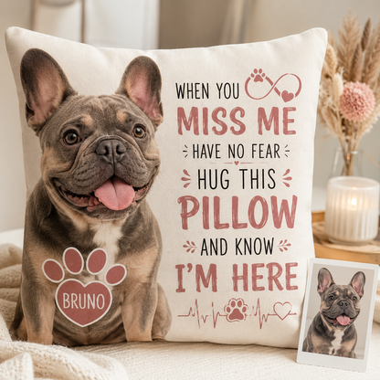 Custom Photo Dog Memories Pillow | Gift For Dog Lovers | Personalized Dog Decor TOM99
