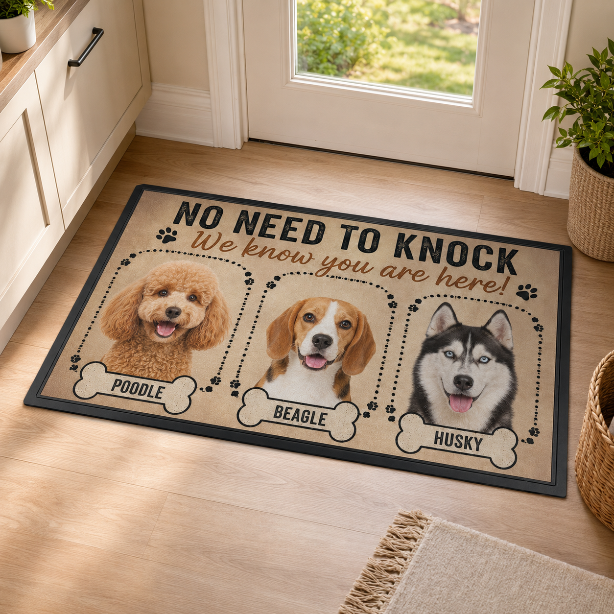 Custom Photo Dog Doormat | Photo Pet Doormat | Gift For Dog Lovers