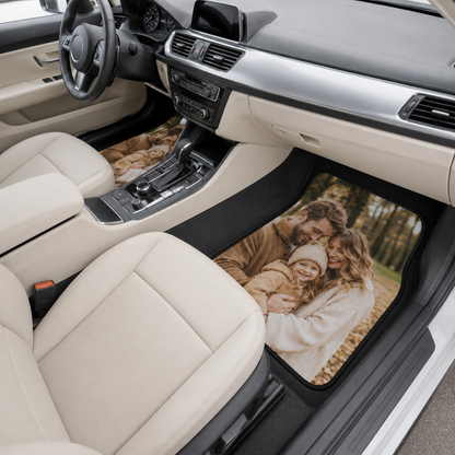 Personalized Dad Family Flannel Car Floor Mats, Custom Dad Floor Mats, Gift For Dad TOM99