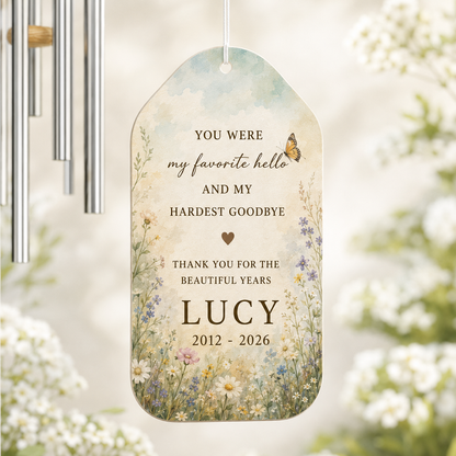 Custom Photo Dog In Loving Memory Wind Chime | Personalized Dog Lovers Gifts | Gift For Dog Lovers TOM99