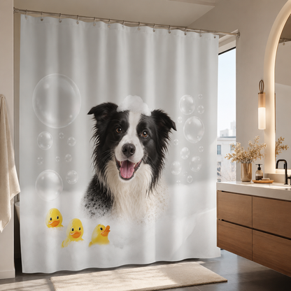 Custom Photo Dog Shower Curtain | Gift For Dog Lovers