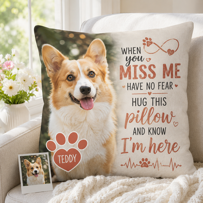 Custom Photo Dog Memories Pillow | Gift For Dog Lovers | Personalized Dog Decor TOM99