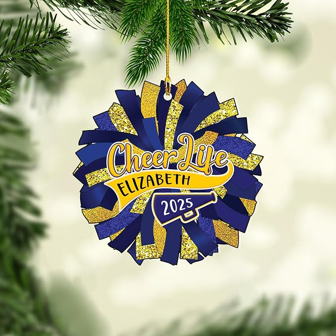 Custom Cheerleaders Cheerlife Christmas Ornament