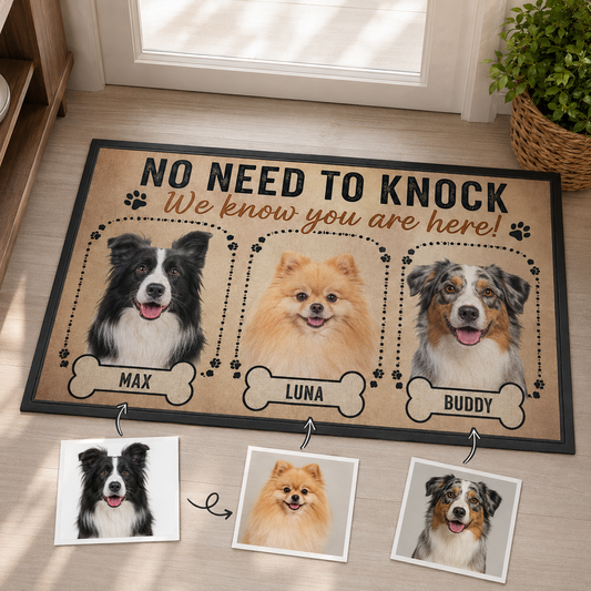 Custom Photo Dog Doormat | Photo Pet Doormat | Gift For Dog Lovers