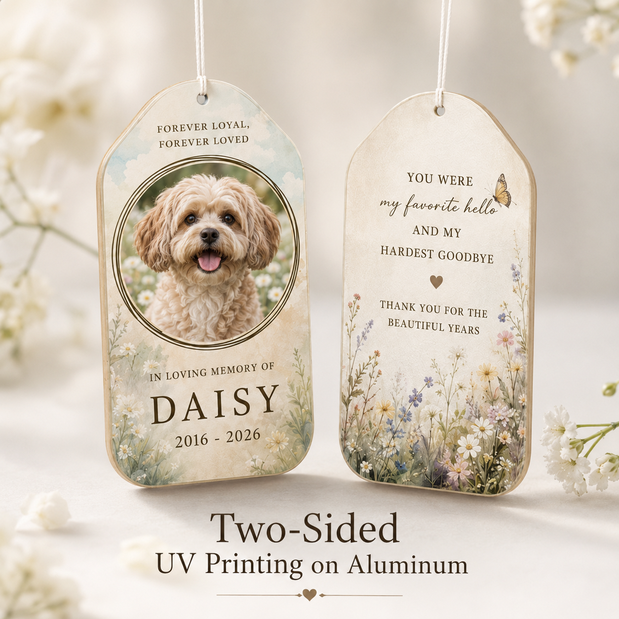 Custom Photo Dog In Loving Memory Wind Chime | Personalized Dog Lovers Gifts | Gift For Dog Lovers TOM99