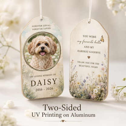 Custom Photo Dog In Loving Memory Wind Chime | Personalized Dog Lovers Gifts | Gift For Dog Lovers TOM99