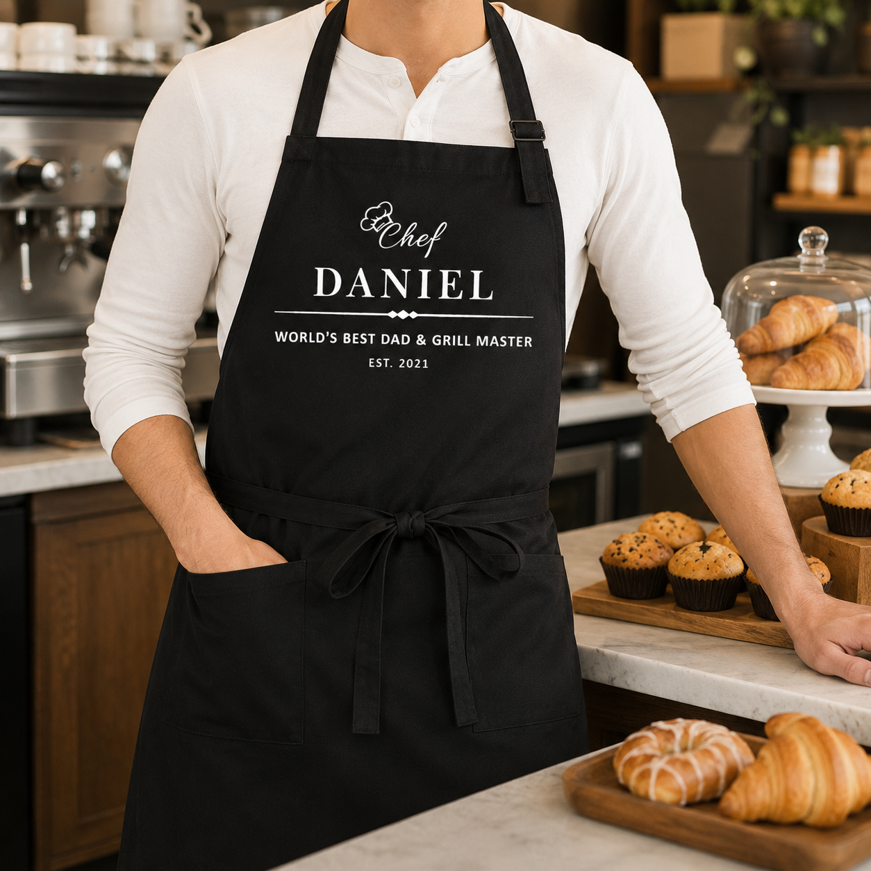Custom Best Dad Chef Apron, Personalized Apron For Dad, Gifts For Dad - TOM99