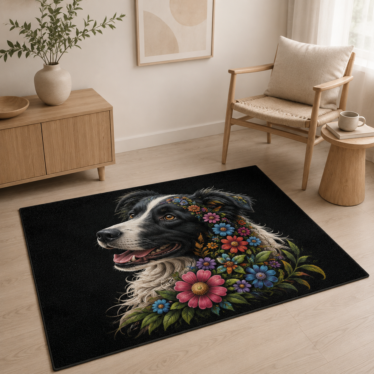 Custom Photo Dog Area Rug | Gift For Dog Lovers