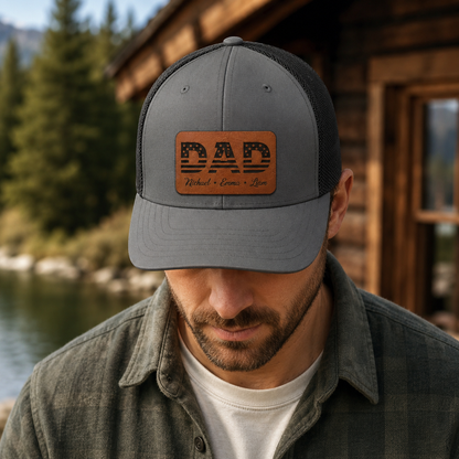 Personalized US Dad Trucker Hat | Custom Dad Photo Hat | Father's Day Gift | Gift For Dad | Dad Gifts TOM99
