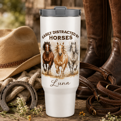 Custom Photo My Horse 30oz Tumbler | Gift For Horse Lovers | Pet Lover Gifts
