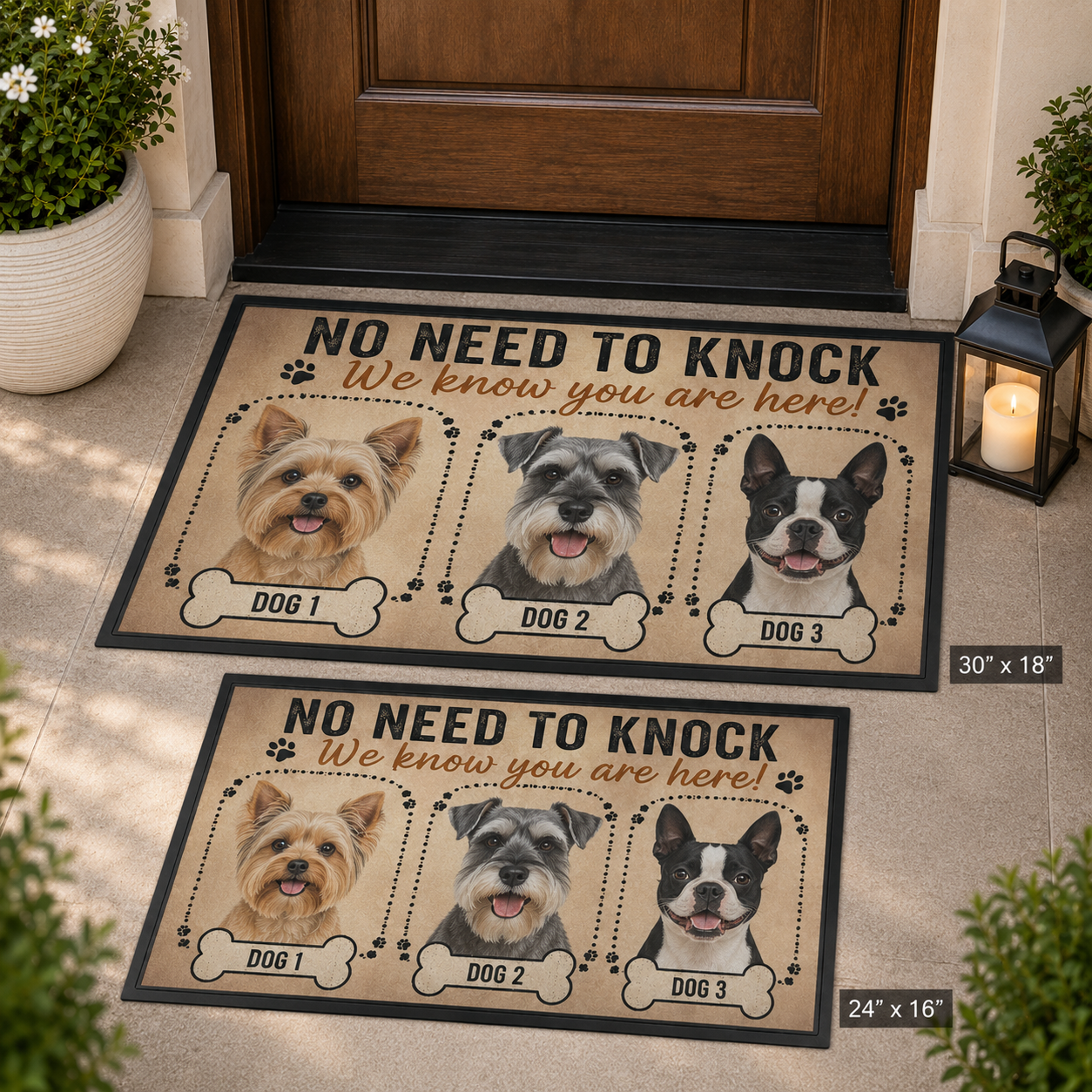 Custom Photo Dog Doormat | Photo Pet Doormat | Gift For Dog Lovers