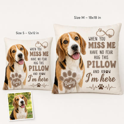 Custom Photo Dog Memories Pillow | Gift For Dog Lovers | Personalized Dog Decor TOM99