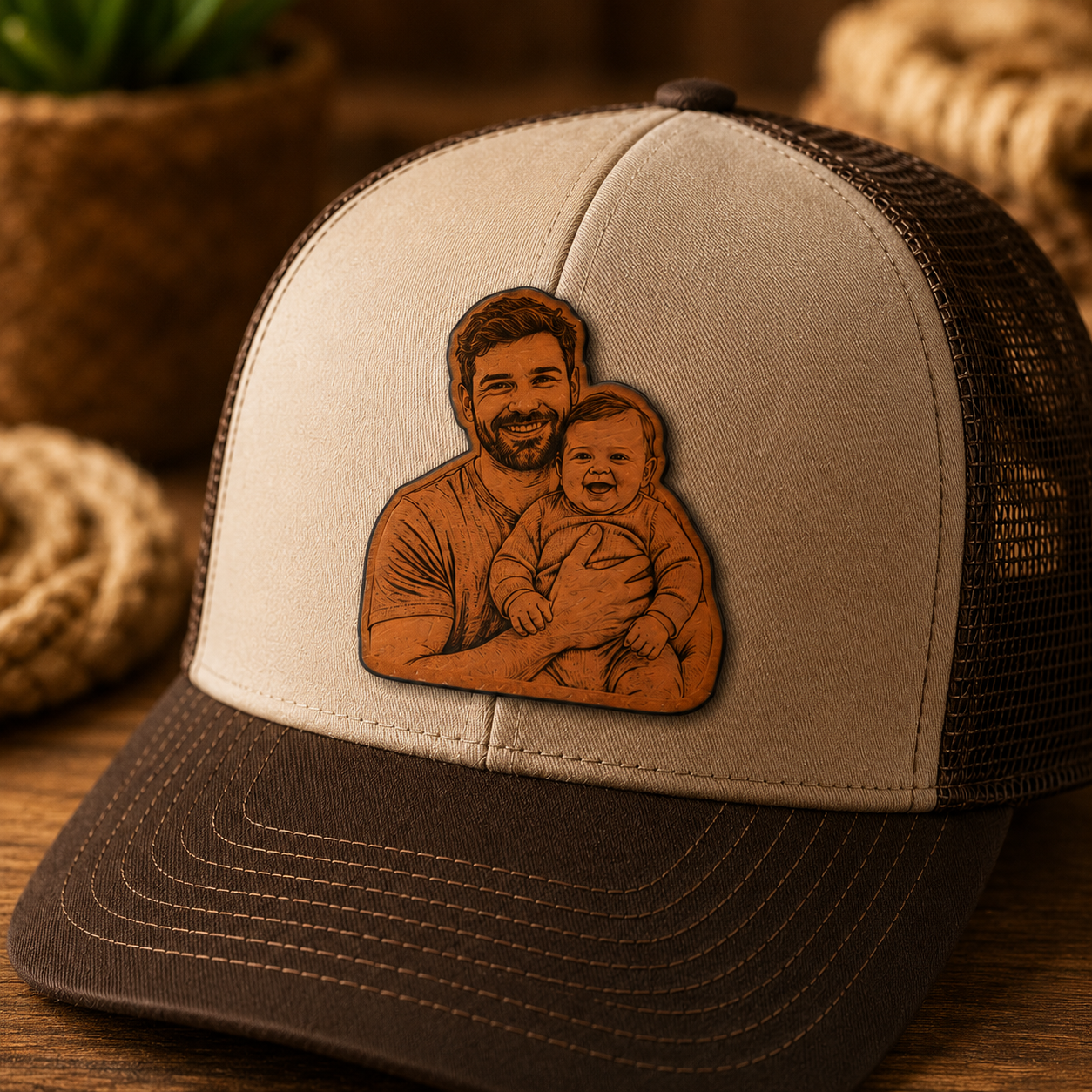 Personalized Dad Gift Trucker Hat | Custom Dad Photo Hat | Father's Day Gift | Gift For Dad | Dad Gifts TOM99