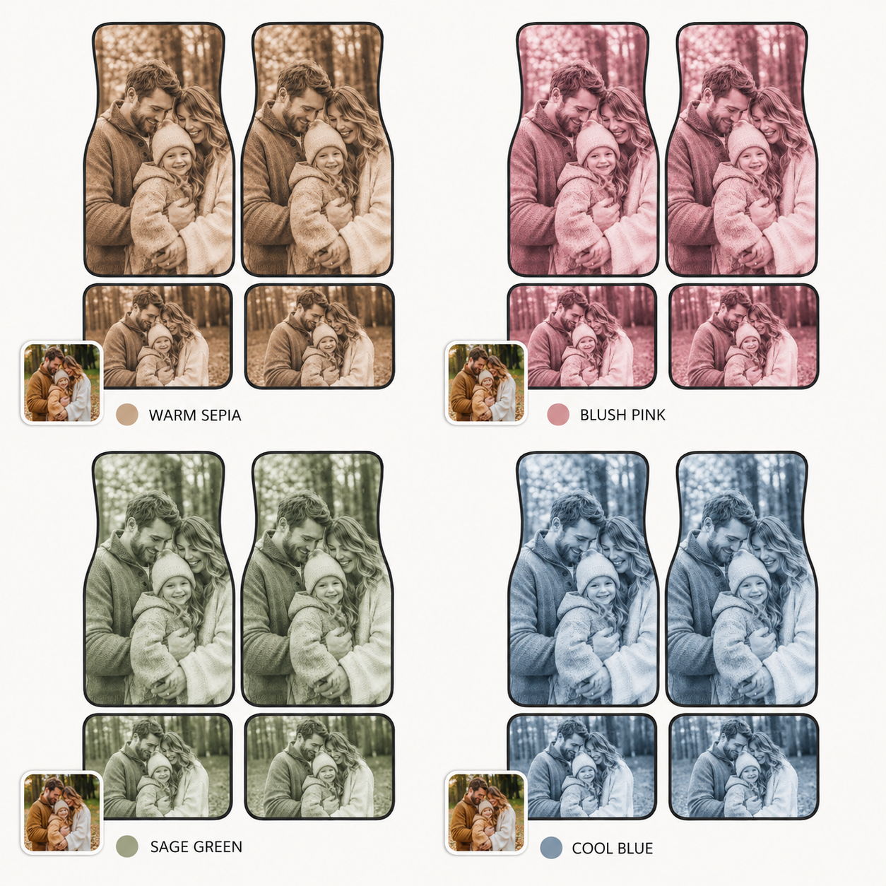 Personalized Dad Family Flannel Car Floor Mats, Custom Dad Floor Mats, Gift For Dad TOM99