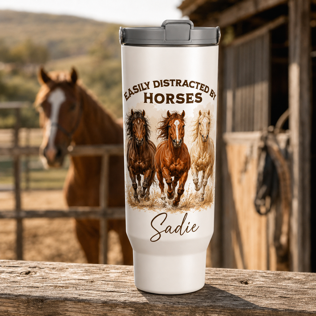 Custom Photo My Horse 30oz Tumbler | Gift For Horse Lovers | Pet Lover Gifts