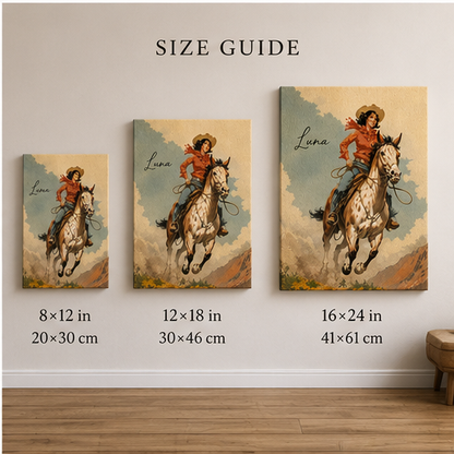Custom Photo Ride Horse Wall Art Canvas | Personalized Horse Photo Canvas | Gift For Horse Lovers TOM99