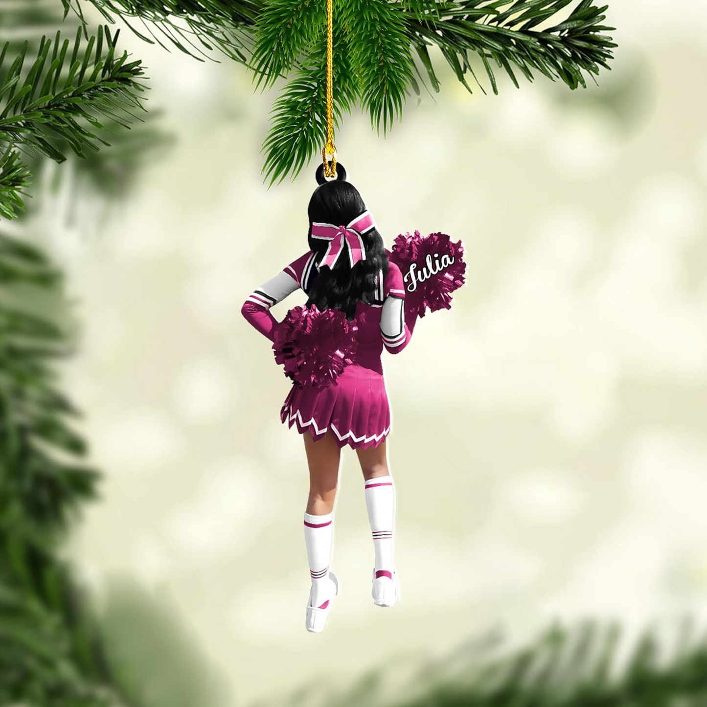 Custom Cheerleaders Christmas Ornament