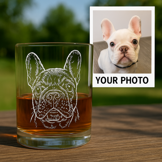 Custom Photo With Pet Whiskey Glass | Engraved Photo Whiskey Glass For Dog Lovers
