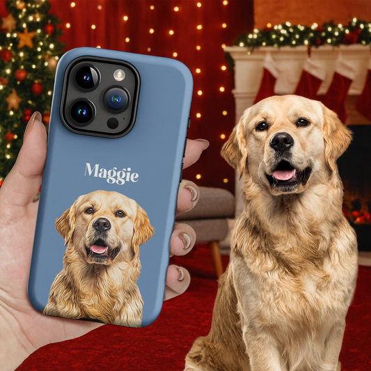 Custom Pet Photo Phone Case – Personalized Gift for Dog Moms & Cat Dads THUC9908