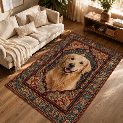 Custom Photo Dog Area Rug | Gift For Dog Lovers